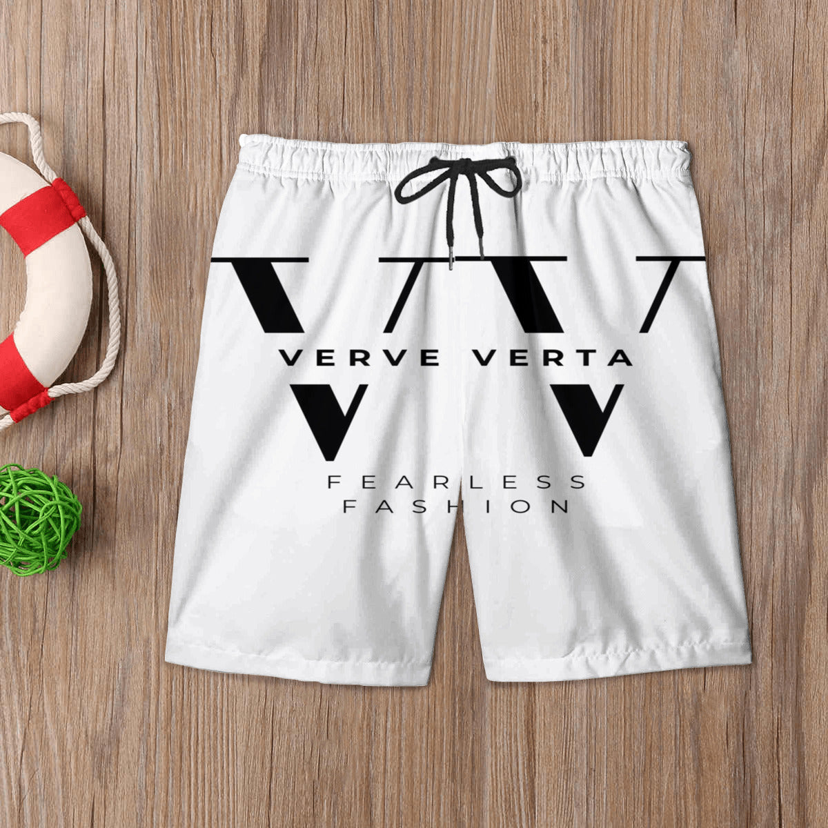 Verve Verta Signature Collection- White Edition Beach Shorts