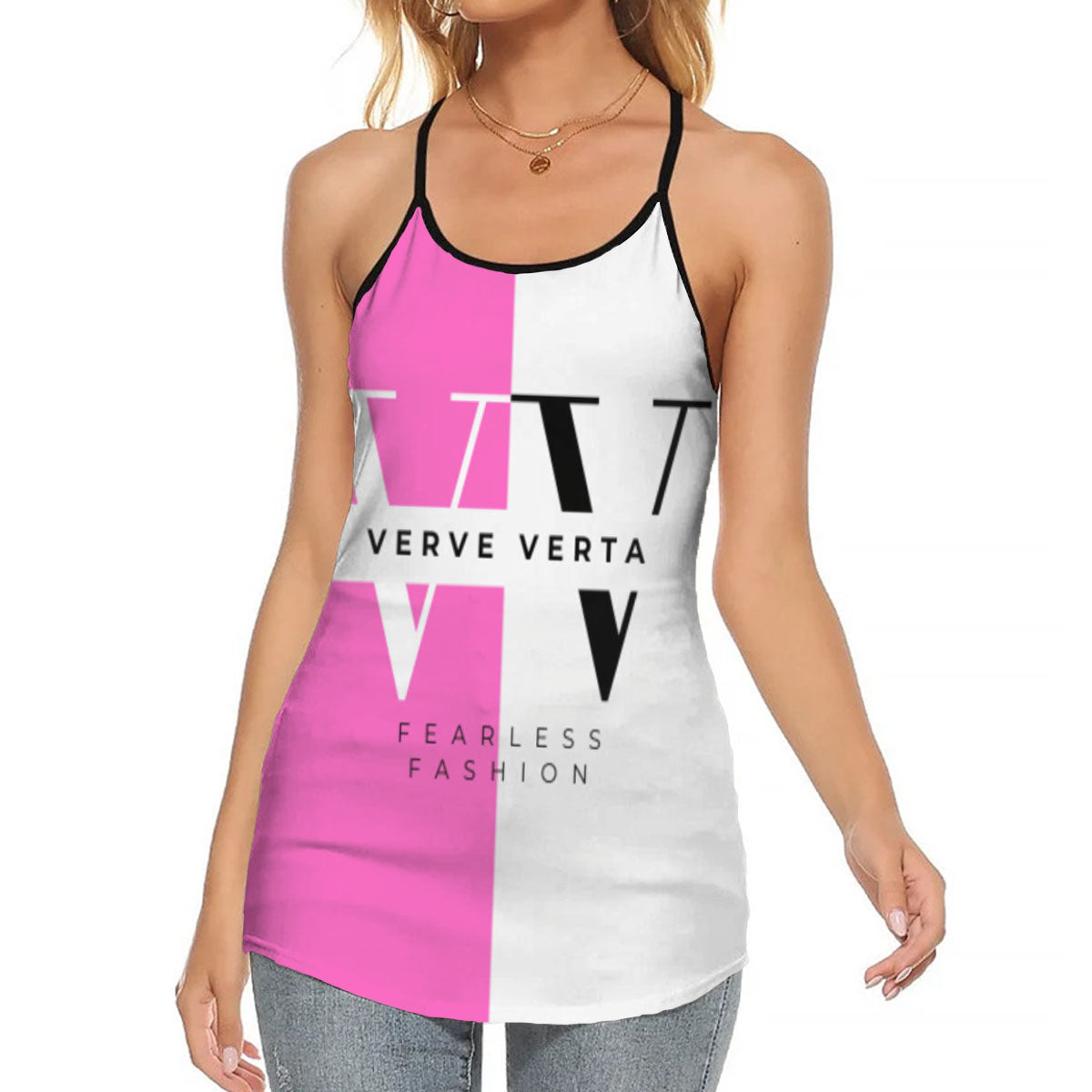 Verve Verta Femme Passion Signature Collection- Lady'S Criss Cross Tank Top
