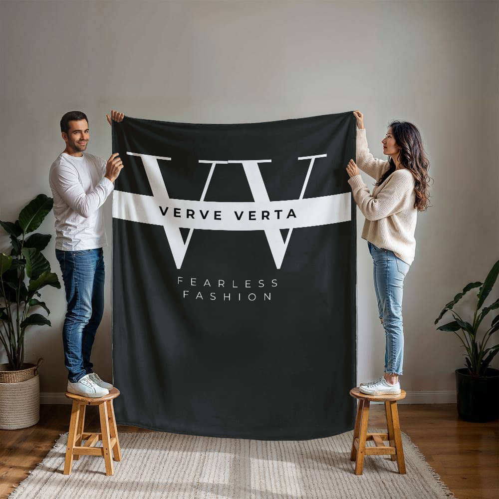 Verve Verta Signature Collection - Black Edition Mink Touch Fleece Blanket
