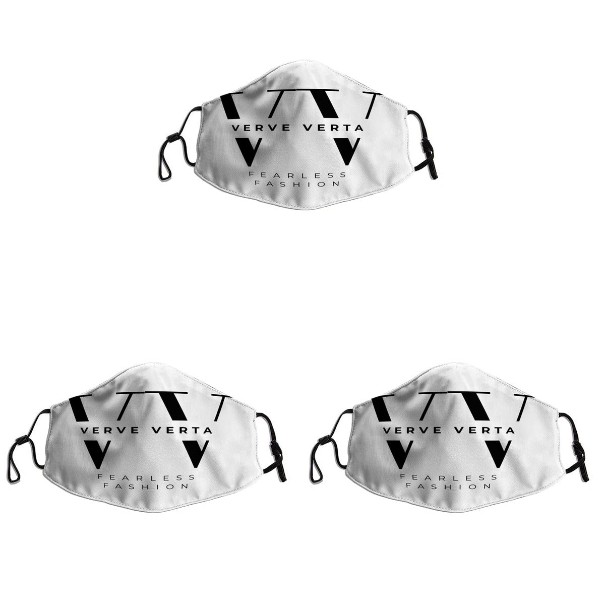 Verve Verta Signature Collection- White Edition Face Masks ( pack of 3)